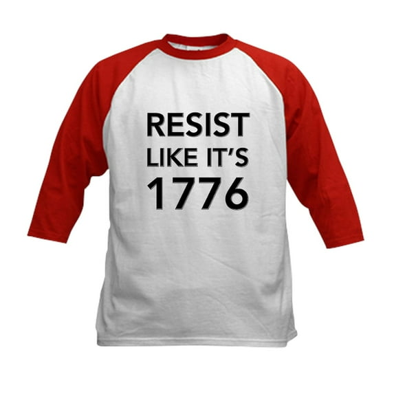CafePress - Resist Like It's 1776 Baseball Jersey - Kids Cotton Baseball Jersey, 3/4 Sleeve Shirt