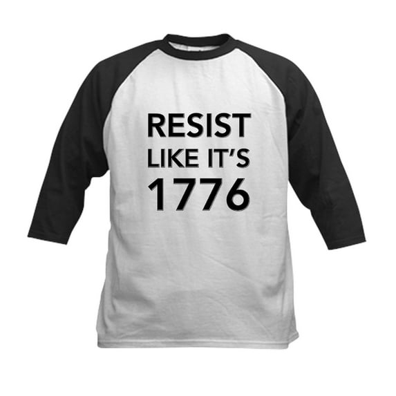 CafePress - Resist Like It's 1776 Baseball Jersey - Kids Cotton Baseball Jersey, 3/4 Sleeve Shirt