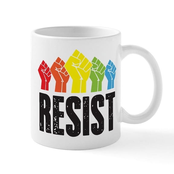 CafePress - Resist Mug - 11 oz Ceramic Mug - Novelty Coffee Tea Cup