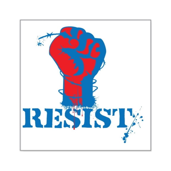 CafePress - Resist Square Sticker 3 X 3 - Square Sticker 3" x 3"