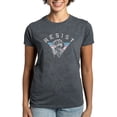 thumbnail image 1 of CafePress - Resist Trans Flag Women's Dark T Shirt - Women's Traditional Fit Dark T-Shirt, 1 of 4