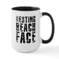 thumbnail image 1 of CafePress - Resting Beach Face - 15 oz Ceramic Large White Novelty Mug, 1 of 4