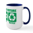 thumbnail image 1 of CafePress - Rethink The Future, Recycle Large Mug - 15 oz Ceramic Large White Novelty Mug, 1 of 4