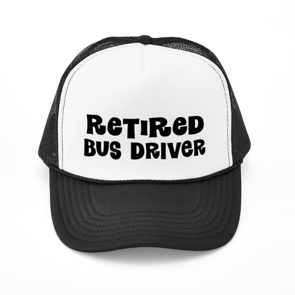 CafePress - Retired Bus Driver Gift - Adjustable Unisex Printed Trucker Hat with Mesh Back