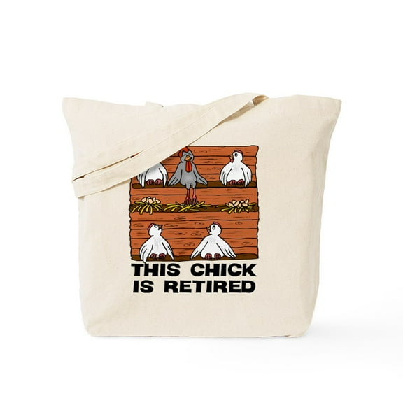 CafePress - Retired Chick Tote Bag - Unisex Canvas Tote Bag, Beige, 1-Piece