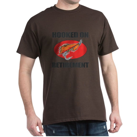 CafePress - Retired Fishing Humor Dark T Shirt - Men's Classic Graphic Cotton T-Shirt