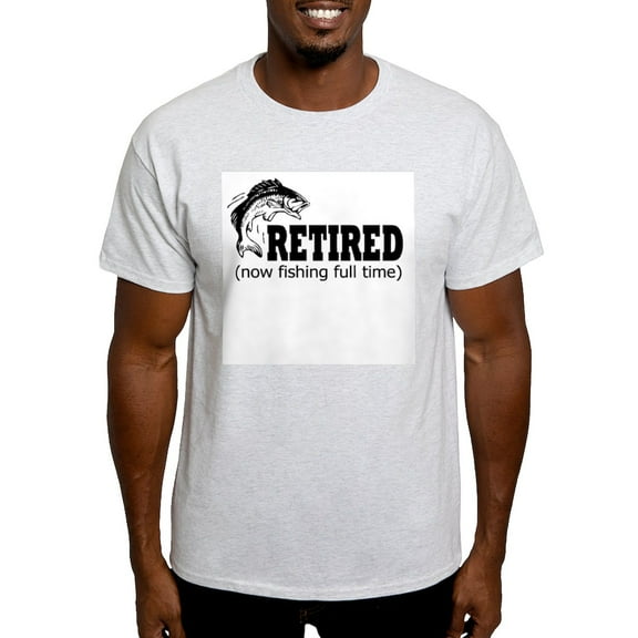 CafePress - Retired Fishing Shirt Light T Shirt - Men's Classic Graphic T-Shirt