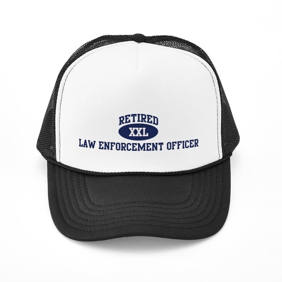 CafePress - Retired Law Enforcement Offic - Adjustable Unisex Printed Trucker Hat with Mesh Back