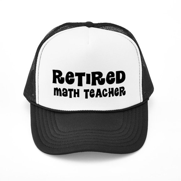 CafePress - Retired Math Teacher Gift - Adjustable Unisex Printed Trucker Hat with Mesh Back