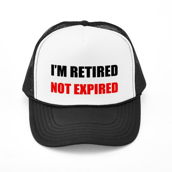 CafePress - Retired Not Expired - Adjustable Unisex Printed Trucker Hat with Mesh Back