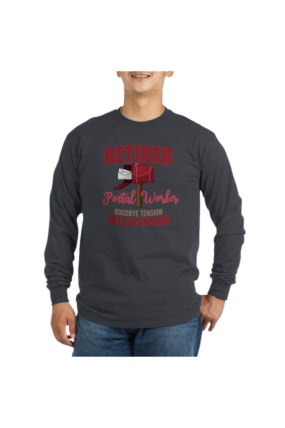 - Retired Postal Worker Funny Po Long Sleeve T Shirt - Long Sleeve Dark T-Shirt