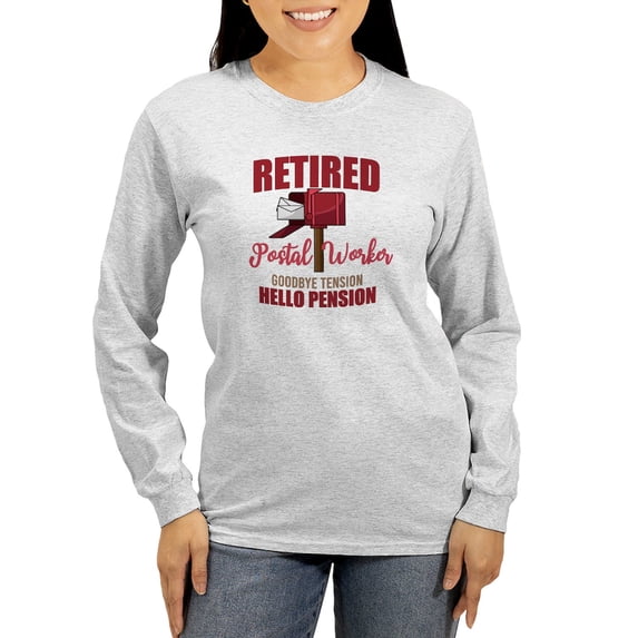 CafePress - Retired Postal Worker Funny Po Long Sleeve T Shirt - Women's Long Sleeve Graphic Casual T-Shirt