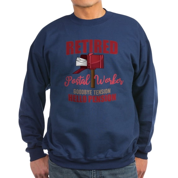 CafePress - Retired Postal Worker Funny Postman Hel Sweatshirt - Classic Crew Neck Sweatshirt