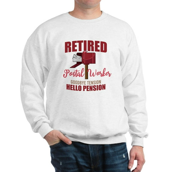 CafePress - Retired Postal Worker Funny Postman Hel Sweatshirt - Crew Neck Sweatshirt