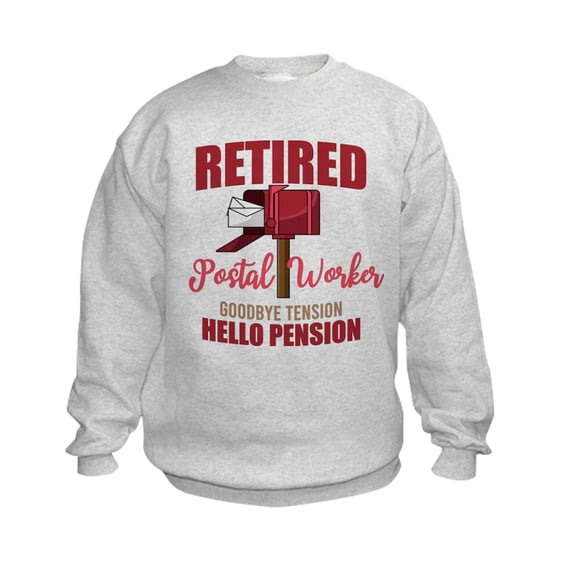 CafePress - Retired Postal Worker Funny Postman Hel Sweatshirt - Kids Sweatshirt, Youth Crew Neck Sweatshirt