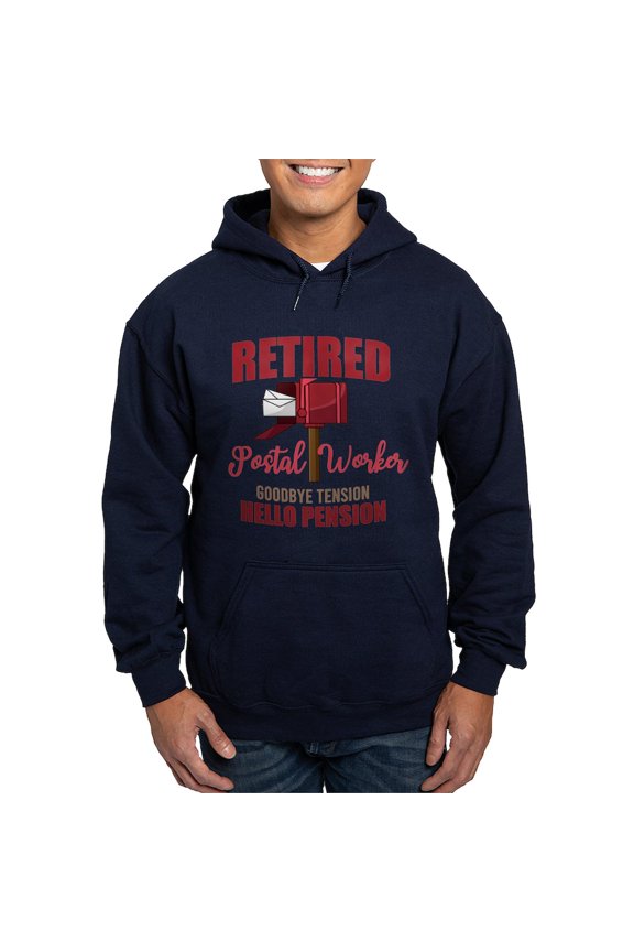 - Retired Postal Worker Funny Postman Hel Sweatshirt - Pullover Hoodie, Classic, Comfortable Hooded Sweatshirt