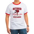 thumbnail image 1 of CafePress - Retired Postal Worker Funny Postman Hello T Shirt - 100% Cotton Ringed T-Shirt, 1 of 4