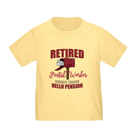 CafePress - Retired Postal Worker Funny Postman Hello T Shirt - Cute Toddler T-Shirt, 100% Cotton