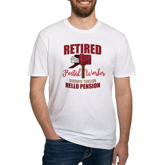 CafePress - Retired Postal Worker Funny Postman Hello T Shirt - Fitted T-Shirt, Vintage Fit Soft Cotton Tee