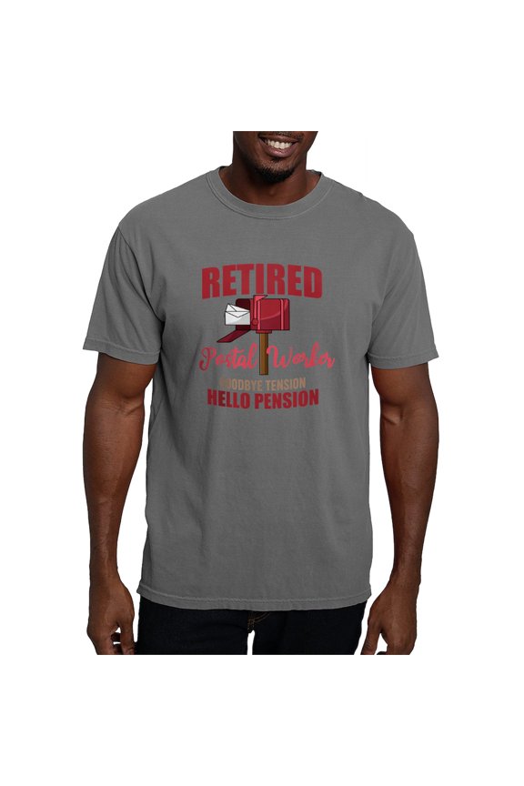 - Retired Postal Worker Funny Postman Hello T Shirt - Mens Comfort Colors Shirt