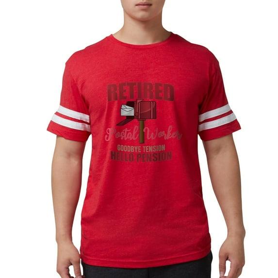 CafePress - Retired Postal Worker Funny Postman Hello T Shirt - Mens Football Shirt