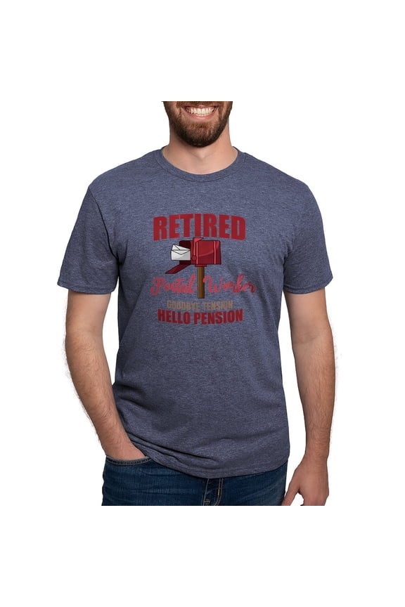 - Retired Postal Worker Funny Postman Hello T Shirt - Mens Tri-blend T-Shirt