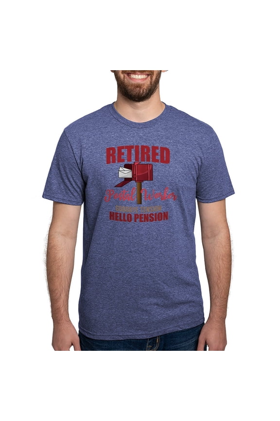 - Retired Postal Worker Funny Postman Hello T Shirt - Mens Tri-blend T-Shirt