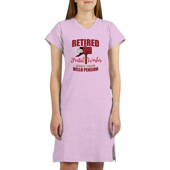 CafePress - Retired Postal Worker Funny Postman Hello T Shirt - Women's Nightshirt
