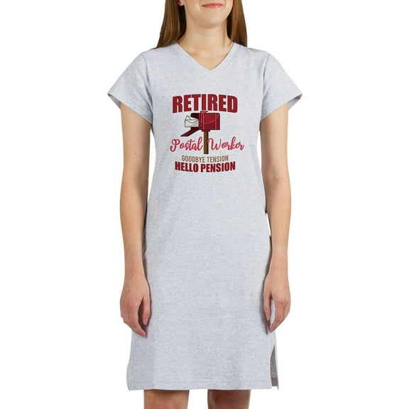 CafePress - Retired Postal Worker Funny Postman Hello T Shirt - Women's Nightshirt
