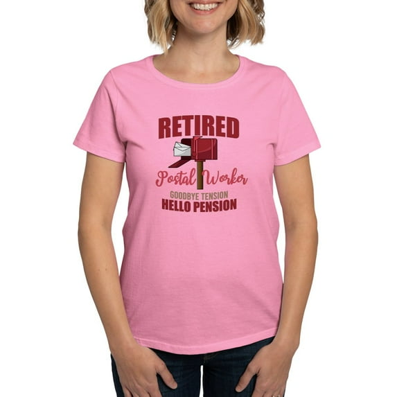 CafePress - Retired Postal Worker Funny Postman Hello T Shirt - Women's Traditional Fit Dark T-Shirt