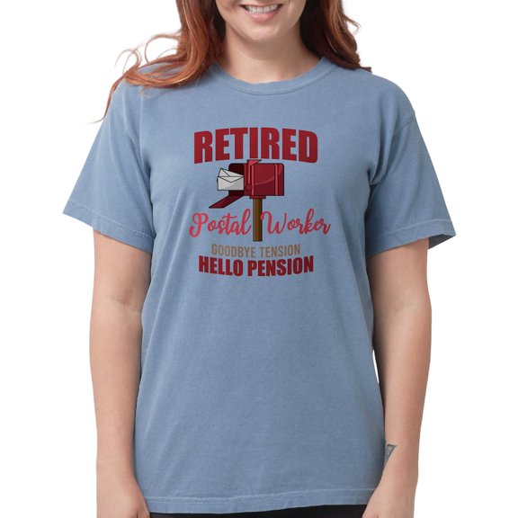 CafePress - Retired Postal Worker Funny Postman Hello T Shirt - Womens Comfort Colors® Shirt