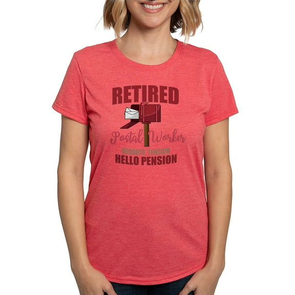 CafePress - Retired Postal Worker Funny Postman Hello T Shirt - Womens Tri-blend T-Shirt
