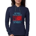 thumbnail image 1 of CafePress - Retired Postal Worker Graphic: Long Sleeve T Shirt - Womens Hooded Shirt, 1 of 3