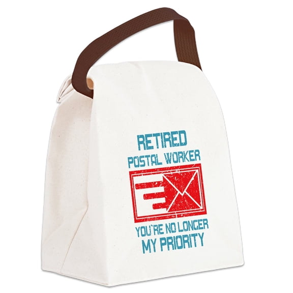 CafePress - Retired Postal Worker Graphic: Yo - Canvas Lunch Bag with Strap Handle