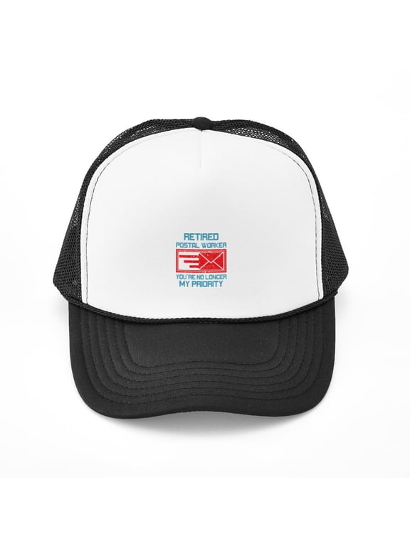 - Retired Postal Worker Graphic: You' - Adjustable Unisex Printed Trucker Hat with Mesh Back