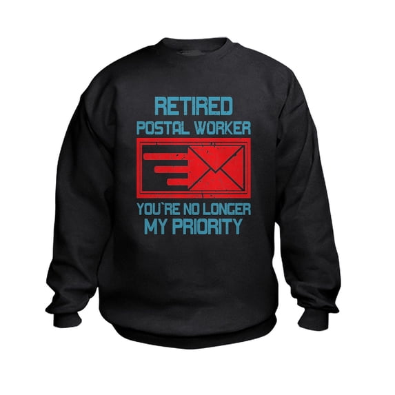 CafePress - Retired Postal Worker Graphic: You' Sweatshirt - Kids Sweatshirt, Youth Crew Neck Sweatshirt