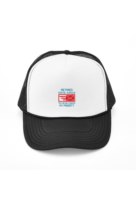 - Retired Postal Worker Graphic: You' - Adjustable Unisex Printed Trucker Hat with Mesh Back