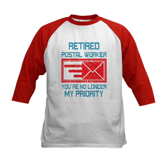 CafePress - Retired Postal Worker Graphic: You Baseball Jersey - Kids Cotton Baseball Jersey, 3/4 Sleeve Shirt