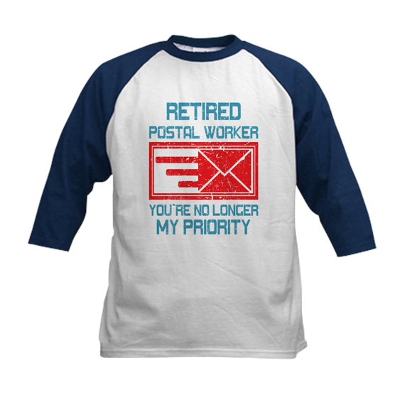 CafePress - Retired Postal Worker Graphic: You Baseball Jersey - Kids Cotton Baseball Jersey, 3/4 Sleeve Shirt