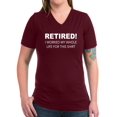 thumbnail image 1 of CafePress - Retired T Shirt - Women's V-Neck Dark T-Shirt, 1 of 1
