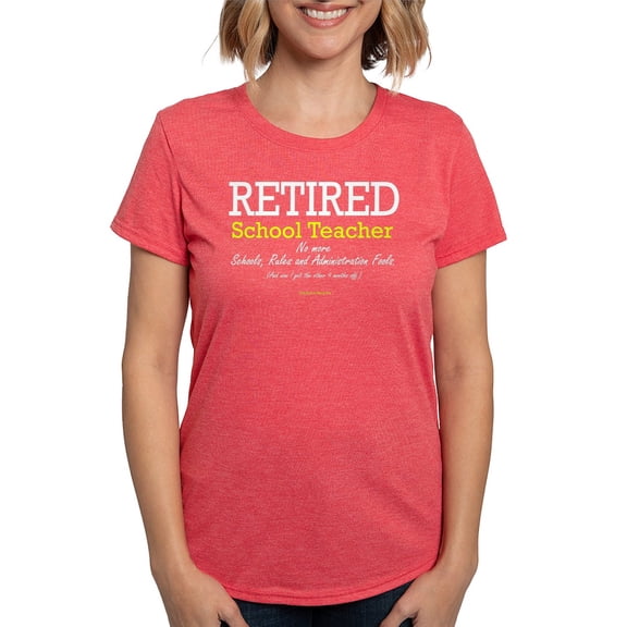 CafePress - Retired Teacher For Black Womens Tri Blend T Shirt - Womens Tri-blend T-Shirt