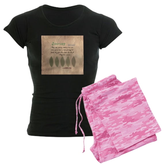 CafePress - Retired Teacher INSPIRE PILL Women's Dark Pajamas - Women's Short Sleeve Print T-Shirt and Pants Dark Cotton Pajama Set
