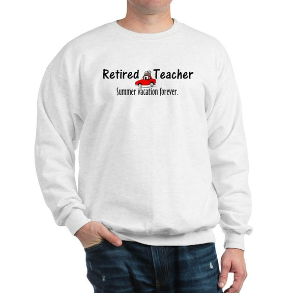 CafePress - Retired Teacher Sweatshirt - Crew Neck Sweatshirt