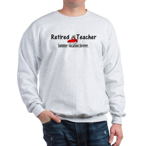 CafePress - Retired Teacher Sweatshirt - Crew Neck Sweatshirt