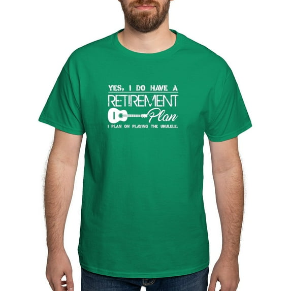 CafePress - Retirement Plan On Playing Ukulele T Shirt - Men's Classic Graphic Cotton T-Shirt