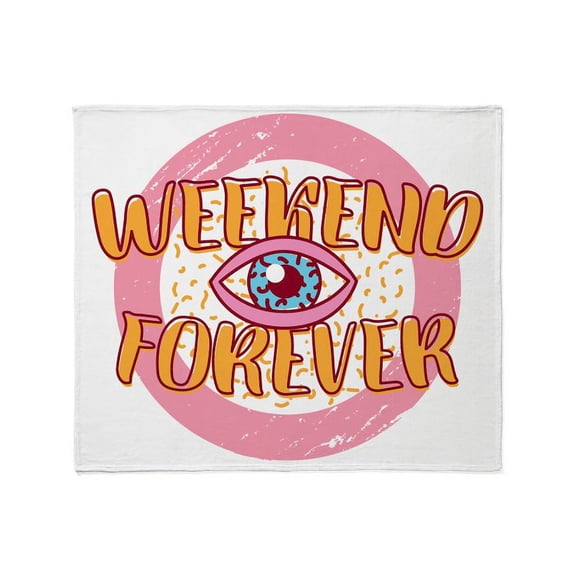 CafePress - Retro 80S Weekend Forev - Soft Fleece Throw Blanket, 50"x60" for All Ages