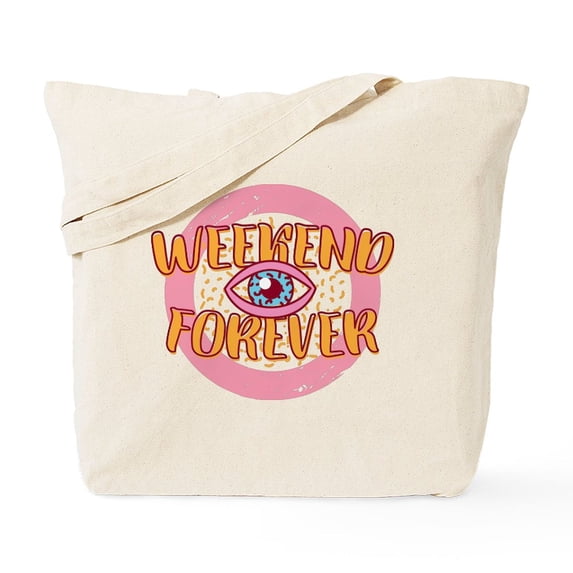 CafePress - Retro 80S Weekend Forever - Unisex Canvas Tote Bag, Beige, 1-Piece