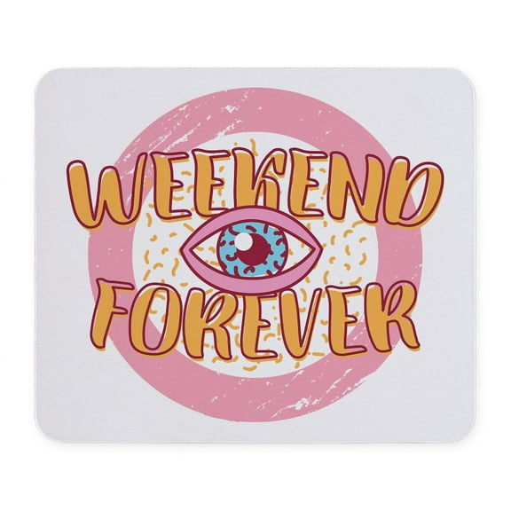 CafePress - Retro 80S Weekend Forever - Non-slip Rubber Mousepad, Gaming Mouse Pad