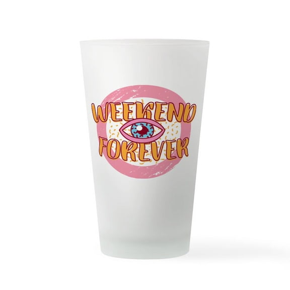 CafePress - Retro 80S Weekend Forever - Pint Glass, Drinking Glass, 16 oz. CafePress