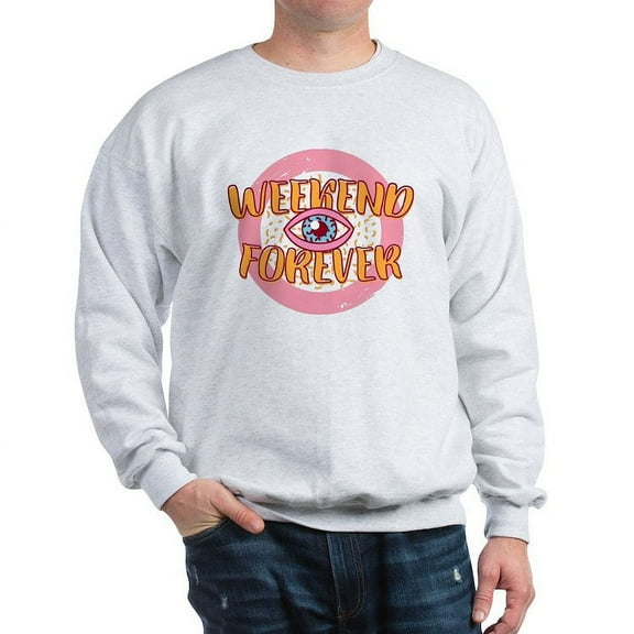 CafePress - Retro 80S Weekend Forever Sweatshirt - Crew Neck Sweatshirt